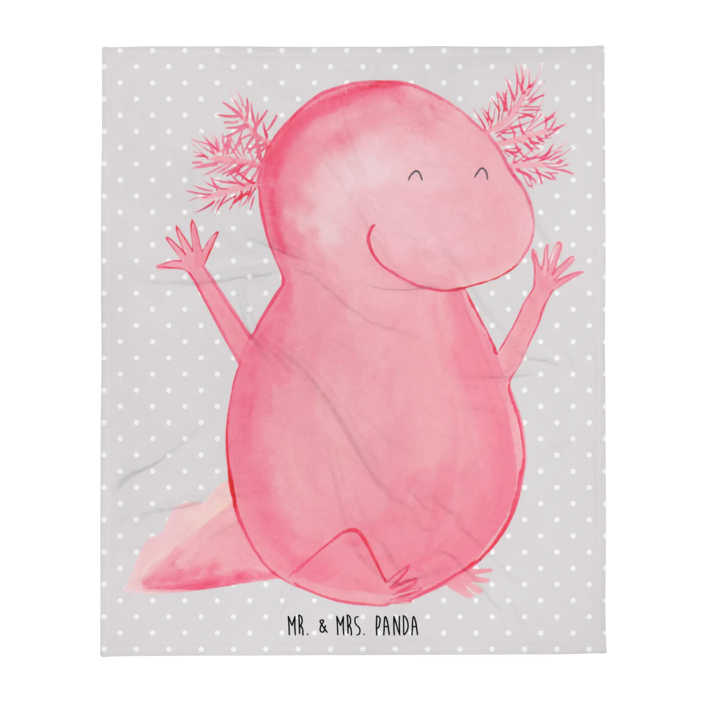 Blanket axolotl Hooray Tagesdecke, Sofadecke, Wohndecke, Wolldecke, Decke, Axolotl, Molch, fröhlich, Zufriedenheit, Freude, Spaß, Lurche, Schwanzlurch, Lurch, Motivation, Axolot