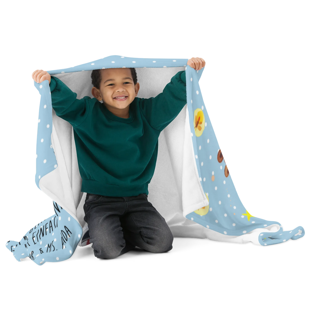 Koc Niedźwiedź i biedronka przy ognisku Decke, Wohndecke, Sofadecke, Wolldecke, Tagesdecke, Bär, Teddy, Teddybär, Lagerfeuer