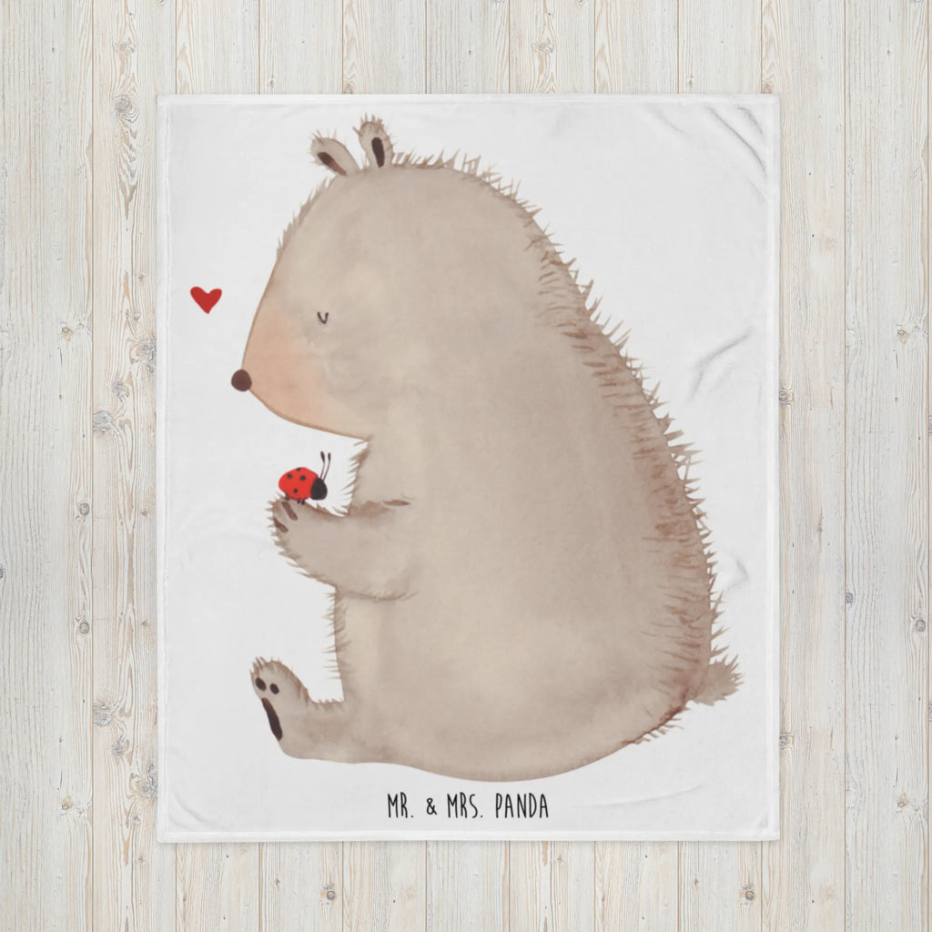 Blanket bear ladybug Tagesdecke, Sofadecke, Wohndecke, Decke, Wolldecke, Bär, Teddy, Teddybär, Motivation, Das Leben ist schön, Marienkäfer, Liebe, Freiheit