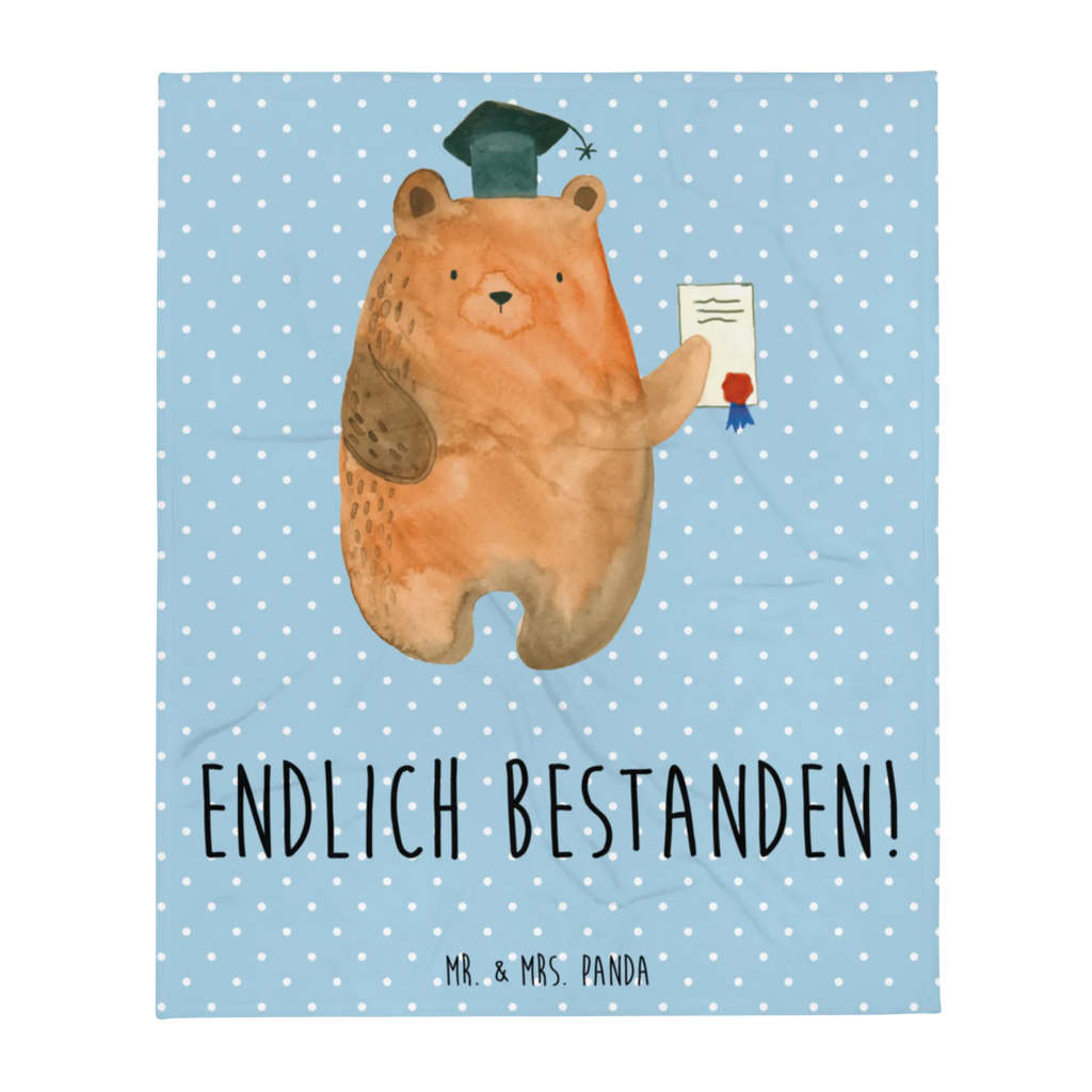 Blanket bear Test Sofadecke, Tagesdecke, Wohndecke, Wolldecke, Decke, Bär, Teddy, Teddybär, Abschlusszeugnis, Abschluss, Prüfungen, Prüfung bestanden, Zeugnis, Abitur