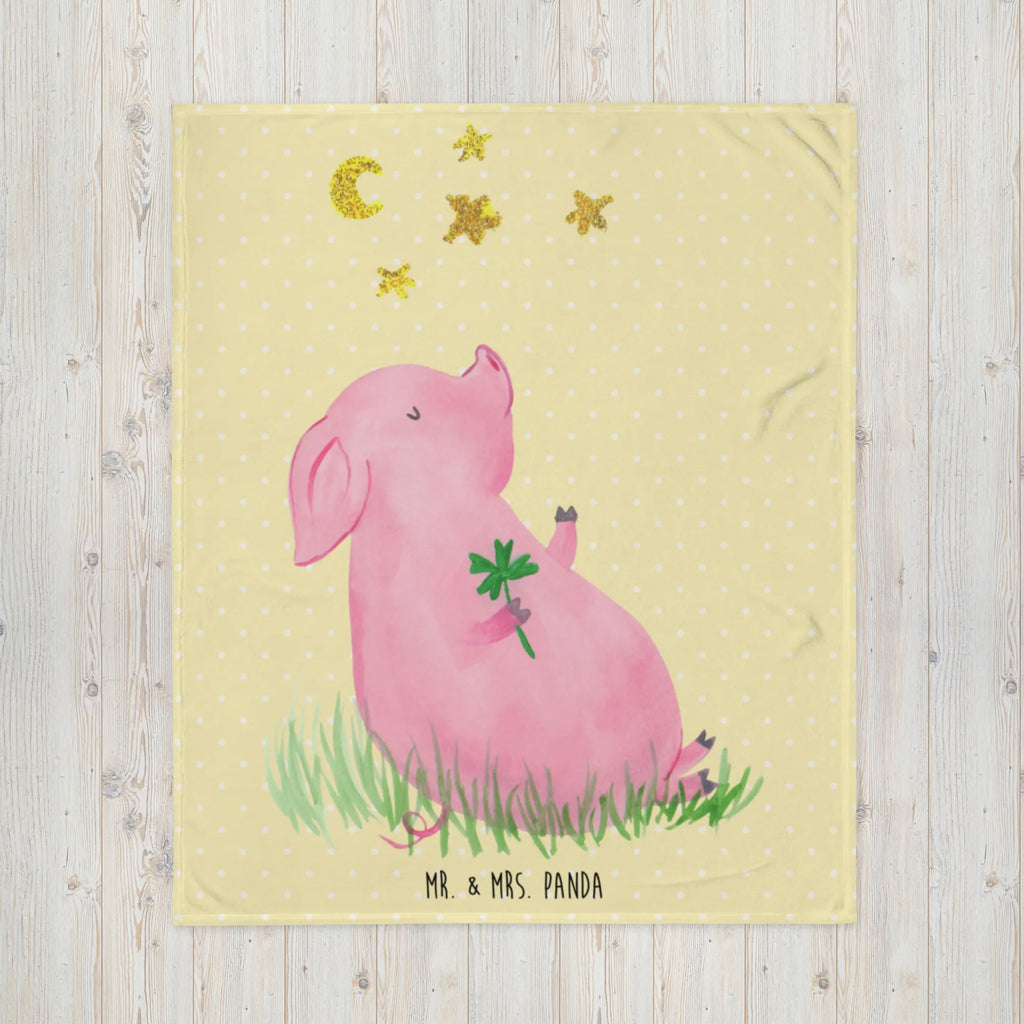 Kuscheldecke Schwein Glück Wohndecke, Decke, Tagesdecke, Wolldecke, Sofadecke, Tiermotive, Gute Laune, lustige Sprüche, Tiere, Schweinchen, Schwein, Ziele, Sterne, Sernchen, Glücksschwein. Glück, Träume, Motivation, Glücksbringer