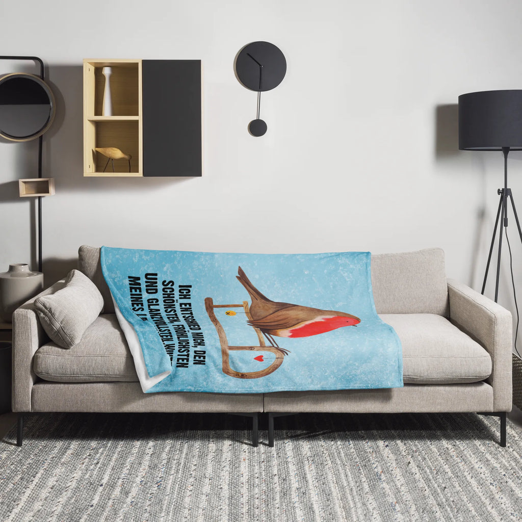 Kuscheldecke Rotkehlchen Schlitten Wohndecke, Fleecedecke, Wohnzimmerdecke, Dekodecke, Jahrestagsgeschenk, Decke, Entspannen, Dekoration, Weihnachtsgeschenk, Mikrofaser Decke, Kuscheldecke XXL, Sofadecke, Kinderdecke, Kuschelfleecedecke, Tagesdecke, Gemütlich, Schmusedecke, Wolldecke, Winter, Heiligabend, Nikolaus, Wintermotiv, Weihnachtsdeko, Weihnachten, Advent, Vogel, Schlitten