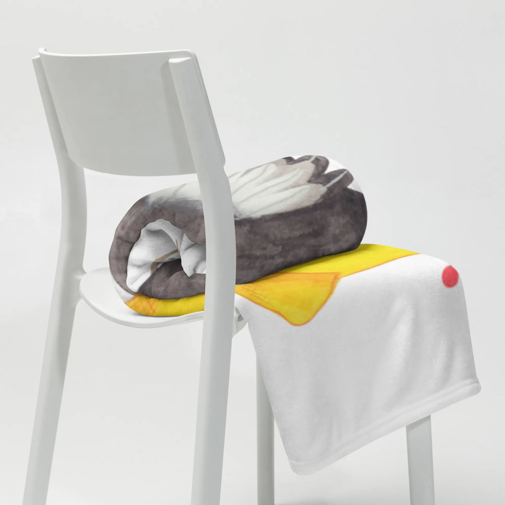 Kuscheldecke Rabe Sombrero Wohndecke, Sofadecke, Decke, Wolldecke, Tagesdecke, Tiermotive, Gute Laune, lustige Sprüche, Tiere, Glück Spruch, Rabe, Vogel, Elster, Motivation, fröhlich sein, Spruch positiv, Vögel, froh, glücklich sein