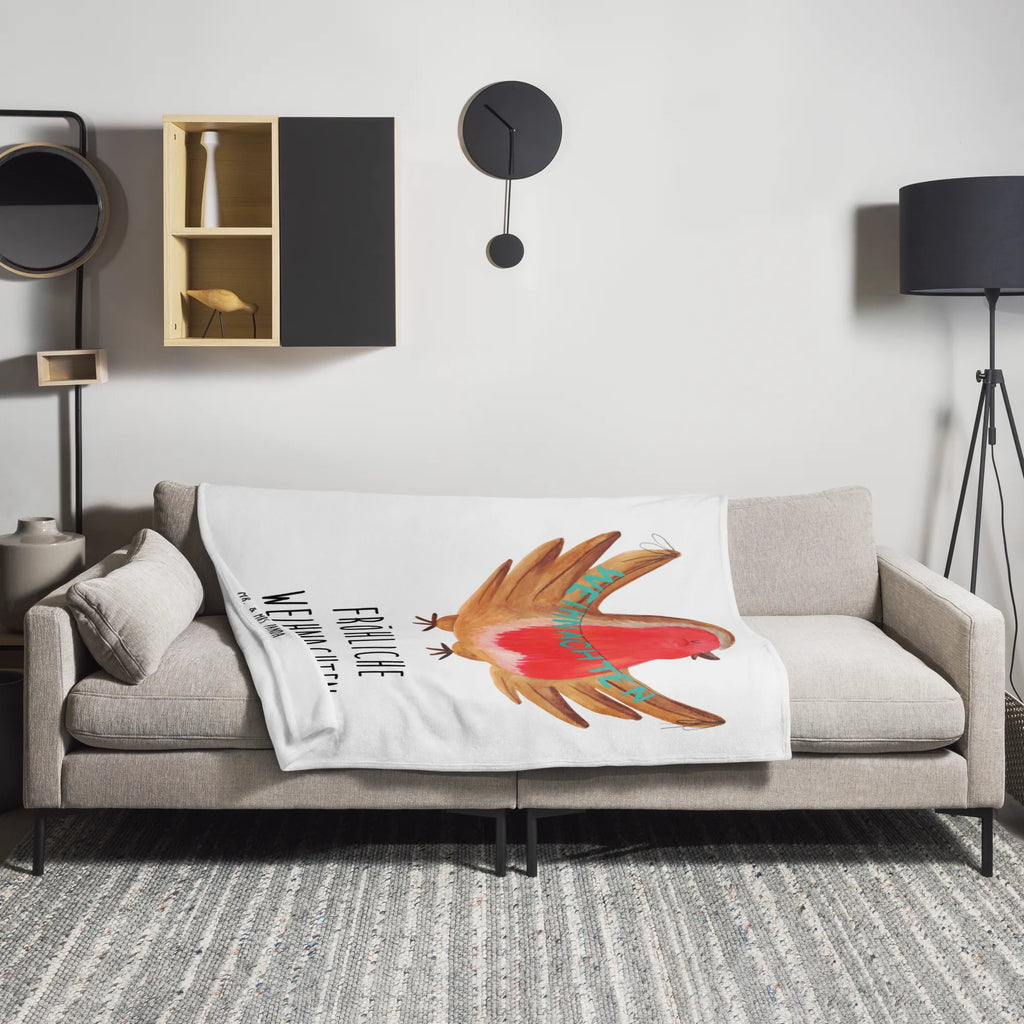 Kuscheldecke Rotkehlchen Weihnachten Wolldecke, Wohndecke, Sofadecke, Tagesdecke, Decke, Winter, Weihnachten, Weihnachtsdeko, Nikolaus, Advent, Heiligabend, Wintermotiv, xmas, Weihnachtsmotiv, Vogel, Weihnachtsgruß, Frohe Weihnachten