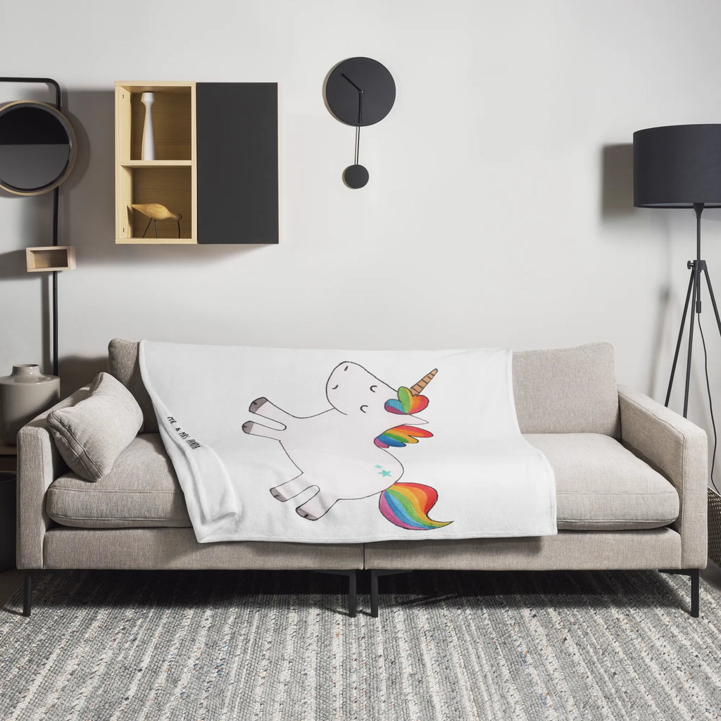 Kuscheldecke Einhorn Happy Decke, Wohndecke, Wolldecke, Sofadecke, Tagesdecke, Einhorn, Einhörner, Einhorn Deko, Unicorn, glücklich, Freude, witzig, fröhlich, Lachen, spannend, Lächeln, Lebensfreude, Spaß