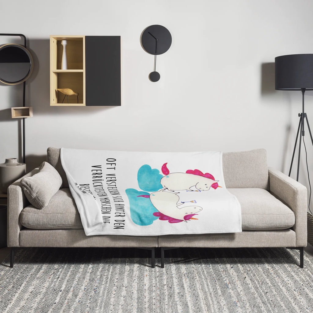 Koc jednorożec szampan Wohndecke, Sofadecke, Decke, Tagesdecke, Wolldecke, Einhorn, Einhörner, Einhorn Deko, Unicorn, Mädelsabend, BFF, Sekt, Beste, Freundin, Anstoßen, Freundinnen, Korken, Spaß, Party