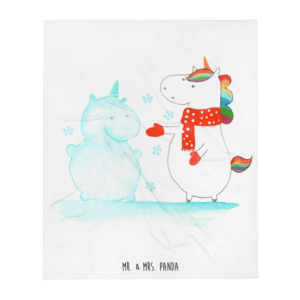 Blanket unicorn snowman Decke, Tagesdecke, Sofadecke, Wohndecke, Wolldecke, Einhorn, Einhörner, Einhorn Deko, Unicorn, kalt, Winter, Schnee, Weihnachten, Handschuhe, X-Mas, Kuchen, Schneemann, Mütze