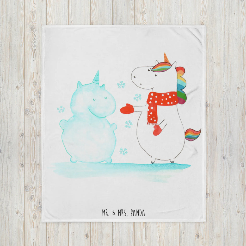 Blanket unicorn snowman Decke, Tagesdecke, Sofadecke, Wohndecke, Wolldecke, Einhorn, Einhörner, Einhorn Deko, Unicorn, kalt, Winter, Schnee, Weihnachten, Handschuhe, X-Mas, Kuchen, Schneemann, Mütze