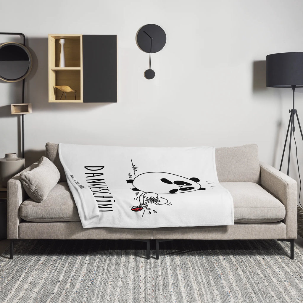 Koc Panda Dziękuję Tagesdecke, Sofadecke, Decke, Wohndecke, Wolldecke