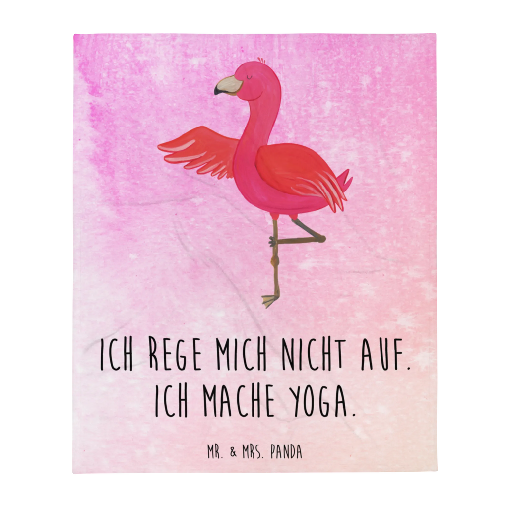 Kuscheldecke Flamingo Yoga Wolldecke, Decke, Tagesdecke, Sofadecke, Wohndecke, Flamingo, Achtsamkeit, Yoga, Vogel, Aufregen, Entspannung, Yoga-Übung, Ärger, Tiefenentspannung, Namaste