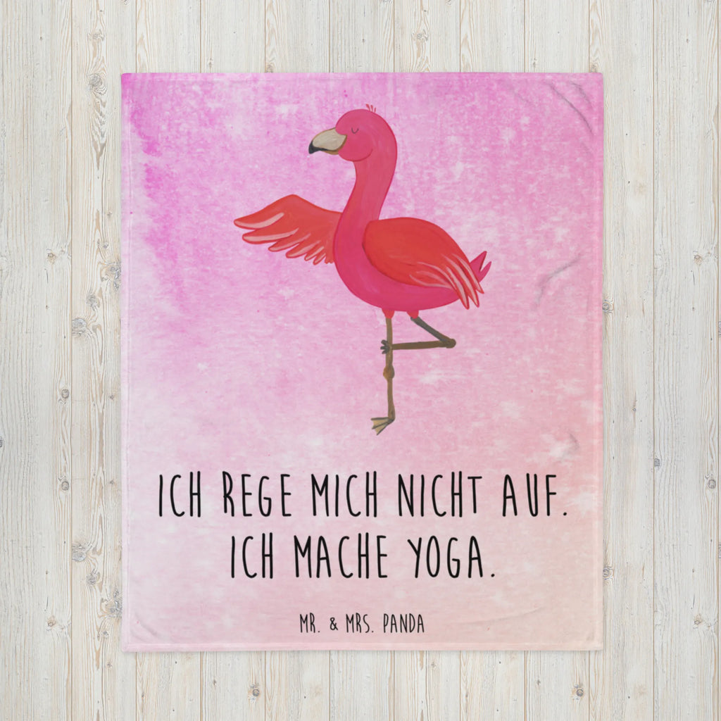 Kuscheldecke Flamingo Yoga Wolldecke, Decke, Tagesdecke, Sofadecke, Wohndecke, Flamingo, Achtsamkeit, Yoga, Vogel, Aufregen, Entspannung, Yoga-Übung, Ärger, Tiefenentspannung, Namaste