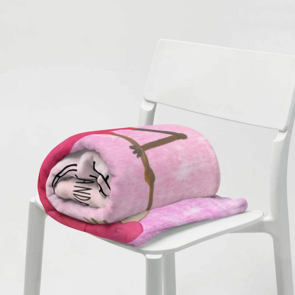 Kuscheldecke Flamingo Yoga Wolldecke, Decke, Tagesdecke, Sofadecke, Wohndecke, Flamingo, Achtsamkeit, Yoga, Vogel, Aufregen, Entspannung, Yoga-Übung, Ärger, Tiefenentspannung, Namaste