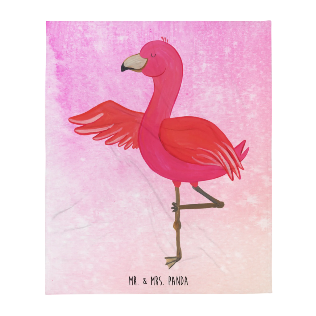 Kuscheldecke Flamingo Yoga Wolldecke, Decke, Tagesdecke, Sofadecke, Wohndecke, Flamingo, Achtsamkeit, Yoga, Vogel, Aufregen, Entspannung, Yoga-Übung, Ärger, Tiefenentspannung, Namaste