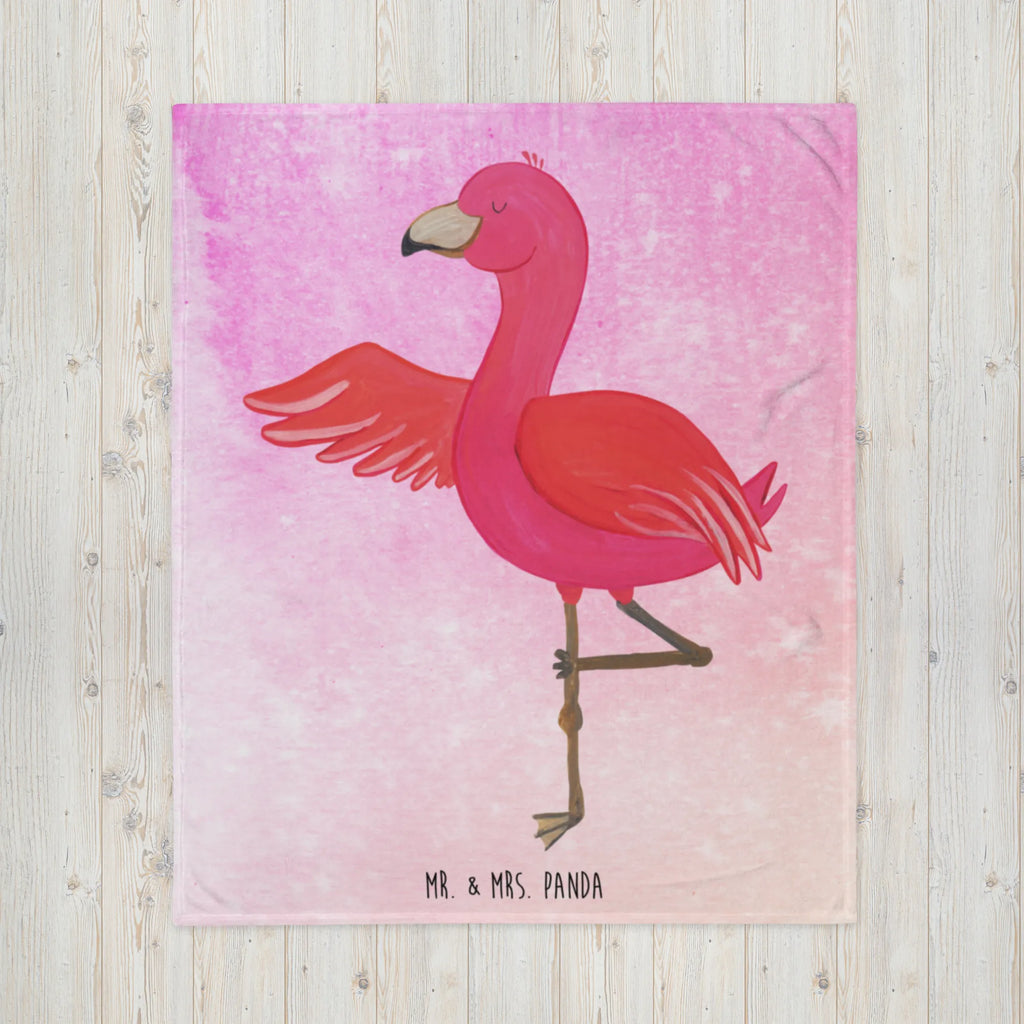 Kuscheldecke Flamingo Yoga Wolldecke, Decke, Tagesdecke, Sofadecke, Wohndecke, Flamingo, Achtsamkeit, Yoga, Vogel, Aufregen, Entspannung, Yoga-Übung, Ärger, Tiefenentspannung, Namaste