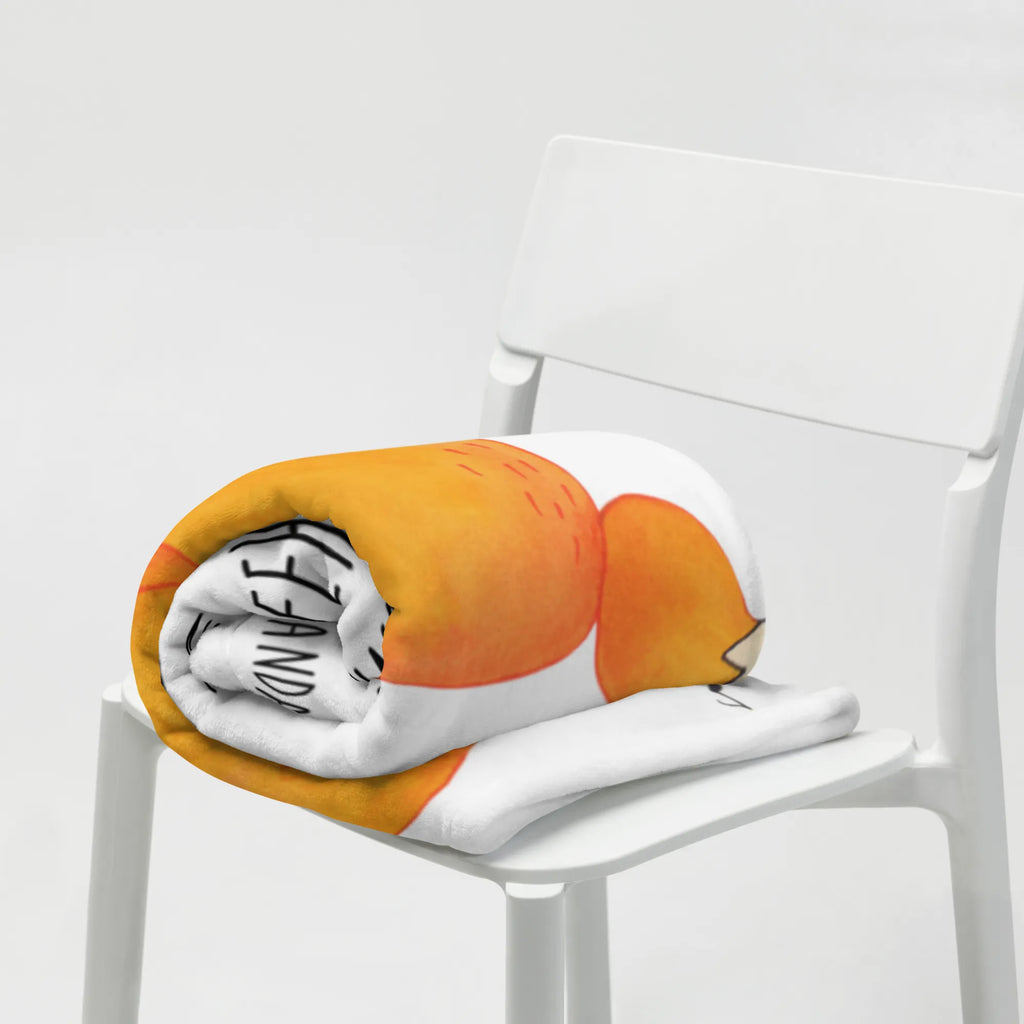 Kuscheldecke Fuchs Gitarre Wolldecke, Wohndecke, Sofadecke, Decke, Tagesdecke, Fuchs, Füchse, Sänger, Gitarre, Musik Spruch, Geschenk Musiker, Sängerin, Musikerin