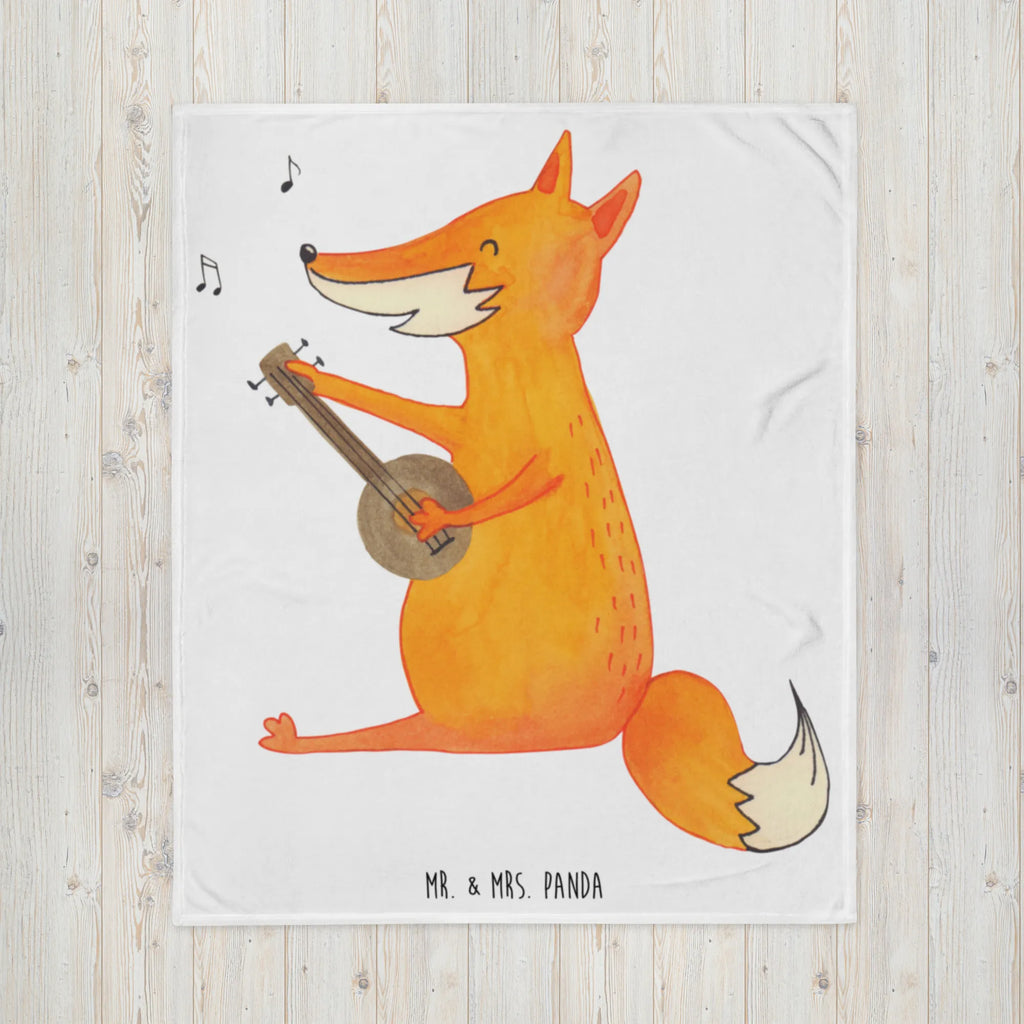 Kuscheldecke Fuchs Gitarre Wolldecke, Wohndecke, Sofadecke, Decke, Tagesdecke, Fuchs, Füchse, Sänger, Gitarre, Musik Spruch, Geschenk Musiker, Sängerin, Musikerin