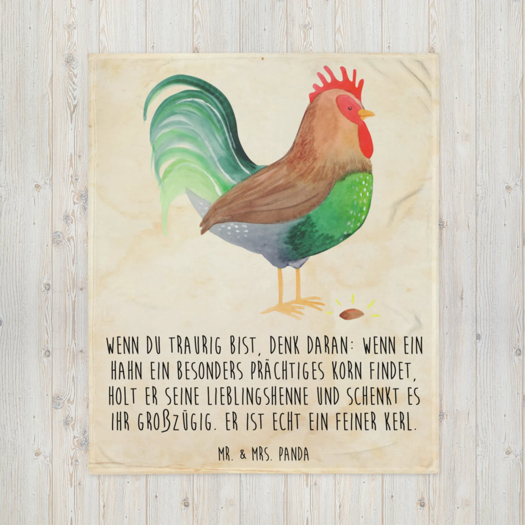 Kuscheldecke Hahn mit Korn Wolldecke, Tagesdecke, Sofadecke, Wohndecke, Decke, Bauernhof, Hoftiere, Landwirt, Landwirtin, Eier, Henne, Natur, Korn, Hahn