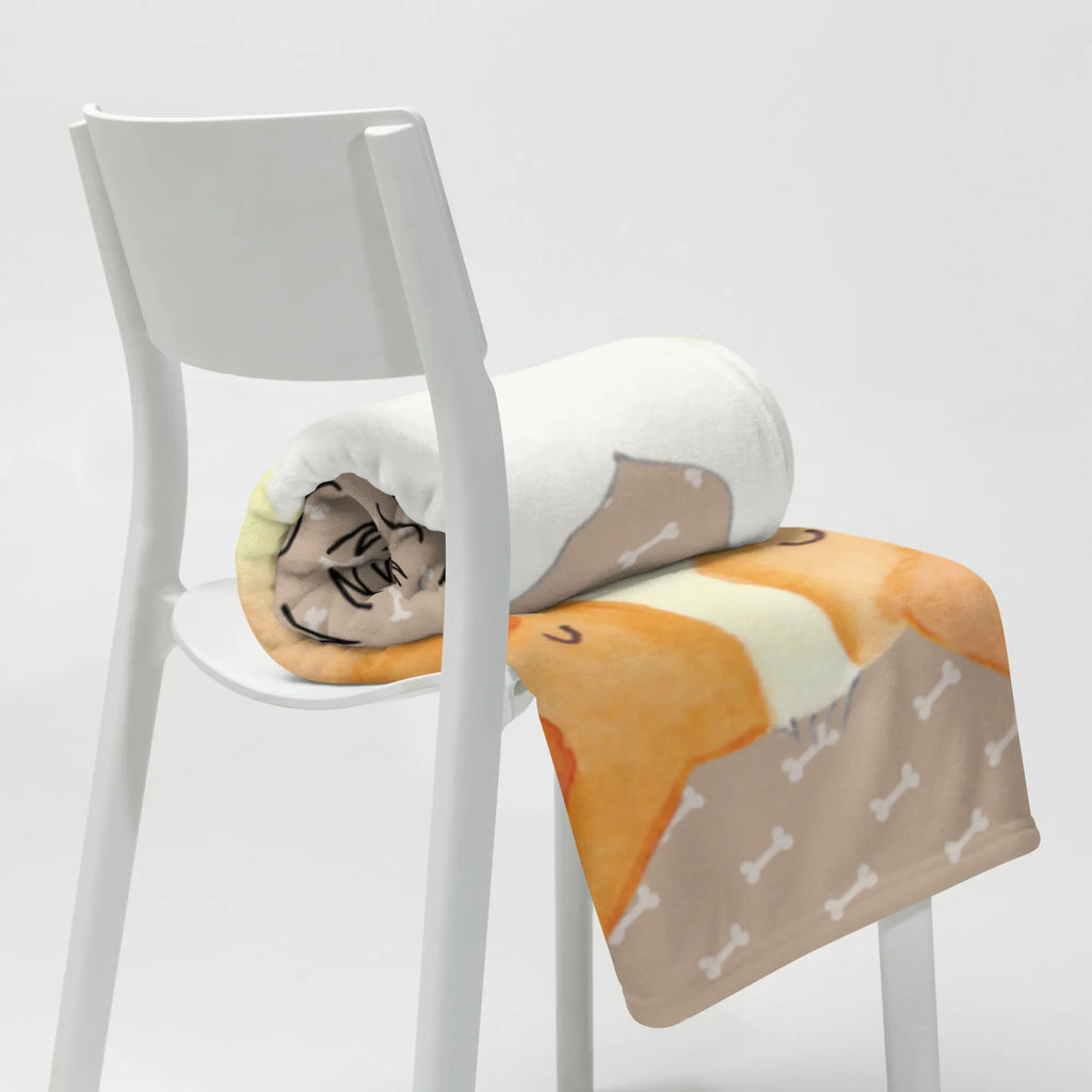 Koc Corgi tyłek Sofadecke, Decke, Tagesdecke, Wohndecke, Wolldecke, Hund, Hundemotiv, Haustier, Hunderasse, Tierliebhaber, Hundebesitzer, Sprüche, Spruch, Corgie, Motivation, Hundeliebe, Selbstliebe