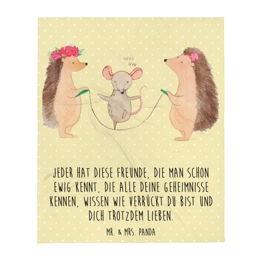 Kuscheldecke Igel Seilhüpfen Sofadecke, Decke, Wolldecke, Wohndecke, Tagesdecke, Tiermotive, Gute Laune, lustige Sprüche, Tiere, Kindergarten, Maus, Igel, Kinder, Seilspringen, Seilhüpfen