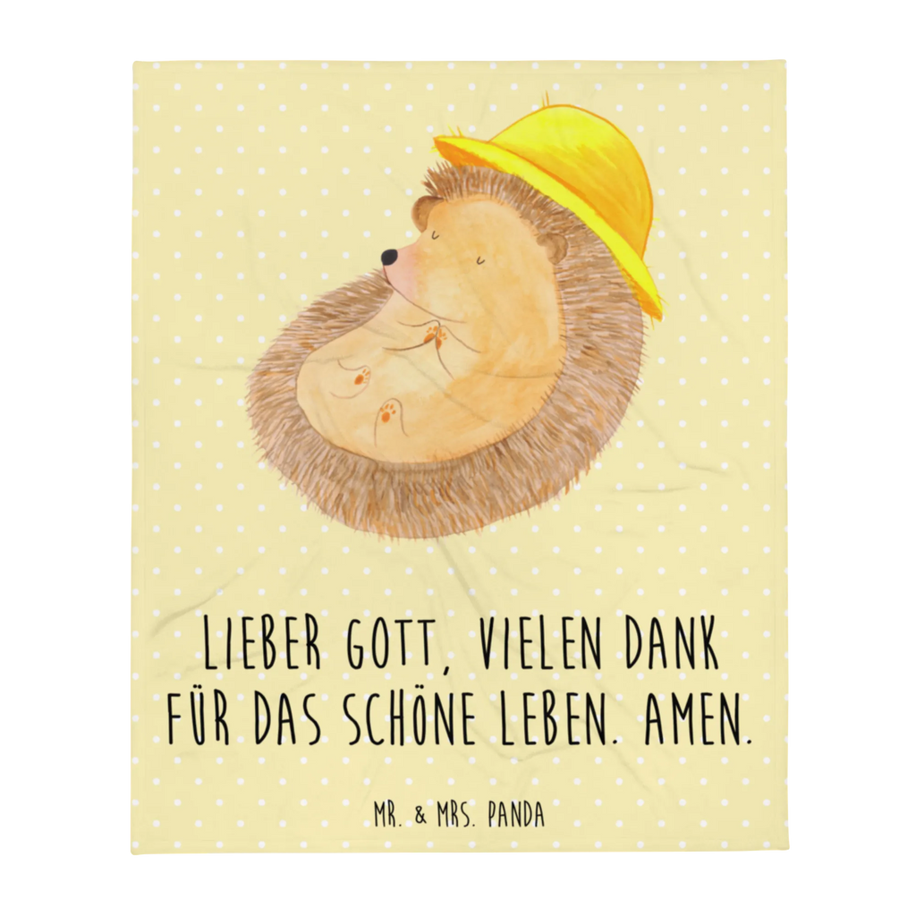 Blanket Hedgehog Pray throw blanket, snuggle blanket, sofa throw, fleece blanket, plush blanket, cozy blanket, warm blanket, Sherpa blanket, small animals, cute, funny, cute animal motives, hand drawn, small world, funny sayings, good mood, happy, gifts, gift ideas, special gifts, animal lover, card, hedgehog, God, Amen, sun hat, life, hedgehog with hat, pray, enjoy, be grateful, gratitude