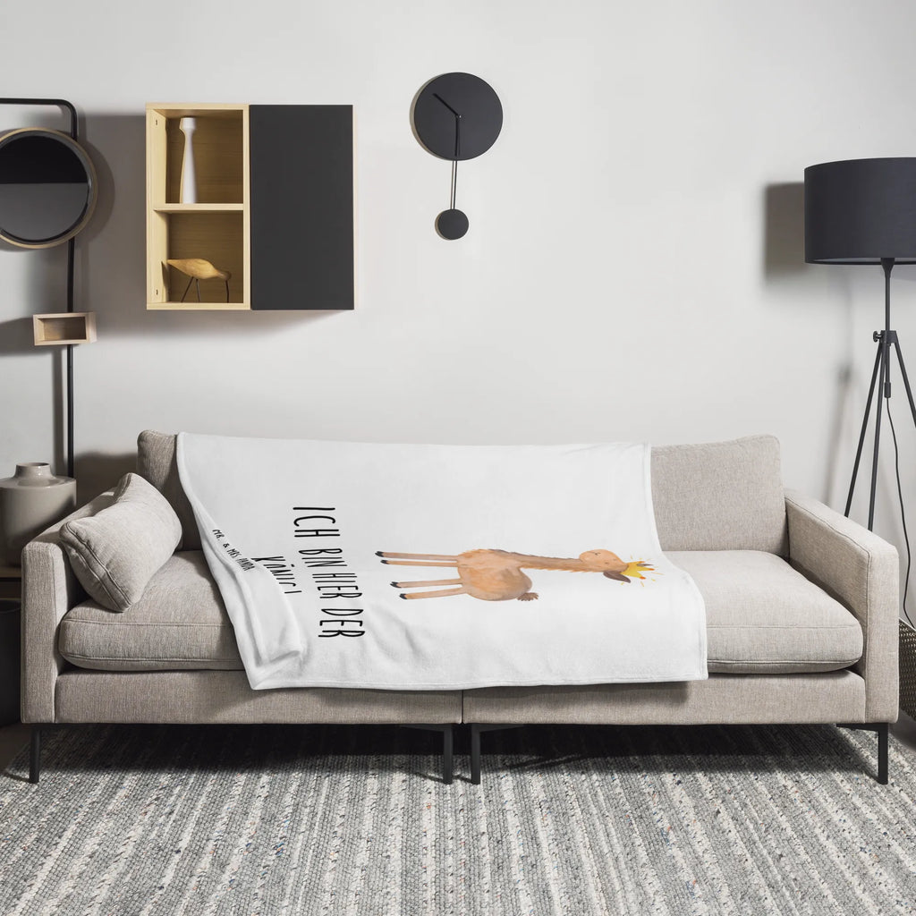 Kuscheldecke Lama König Decke, Wohndecke, Sofadecke, Tagesdecke, Wolldecke, Lama, Alpaka, Mama, Chef, Königin, Lamas, Freundin, Abitur, Abi, König, Vorgesetzter, Büro Kollege, Papa, Kollegin
