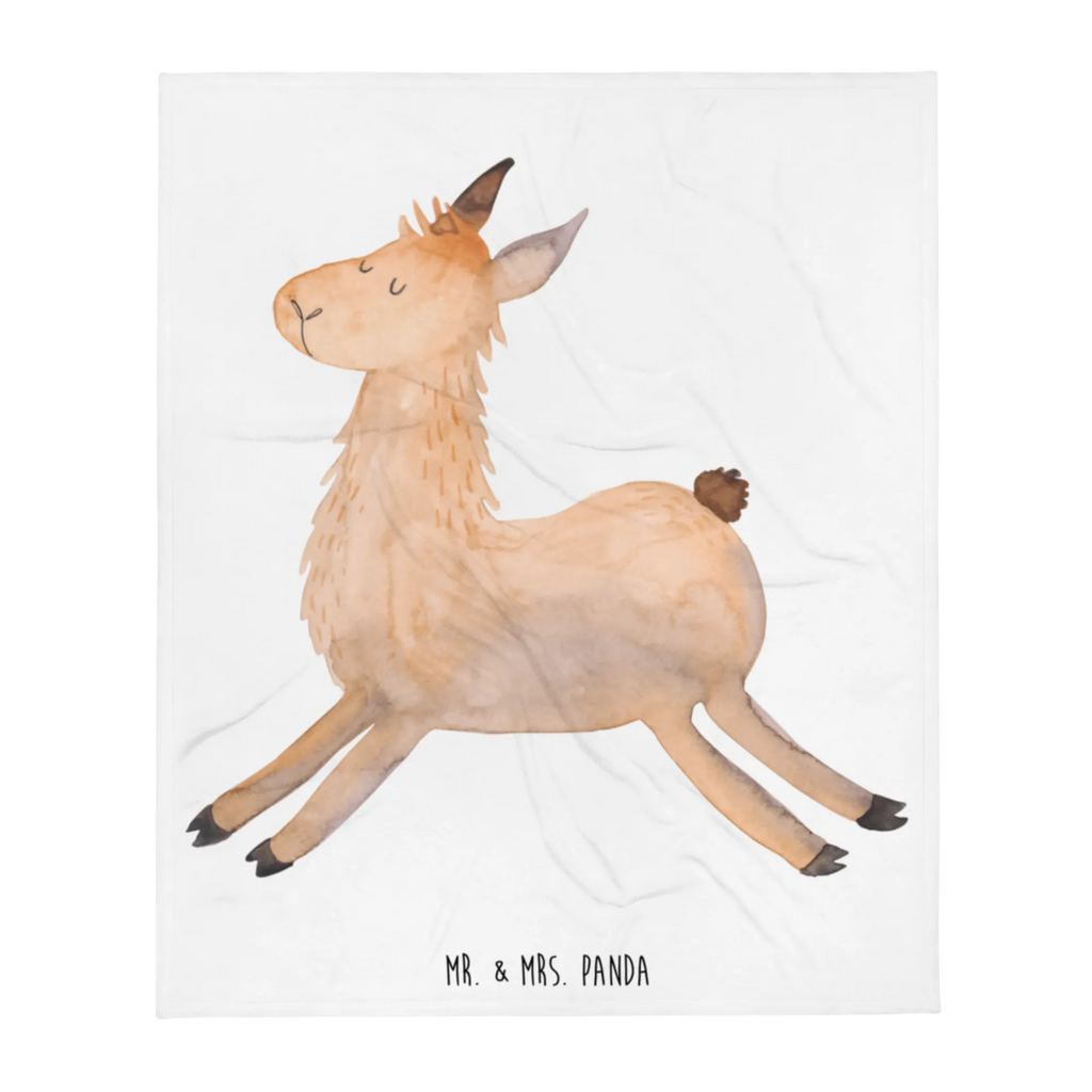 Koc lama Skakanie Wohndecke, Tagesdecke, Decke, Wolldecke, Sofadecke, Lama, Alpaka, Lieblingstag, Abitur, Freundin, fröhlich, Lamas, Start, guten Morgen, Liebeskummer, Neustart, Glück, Happy day, Prüfung