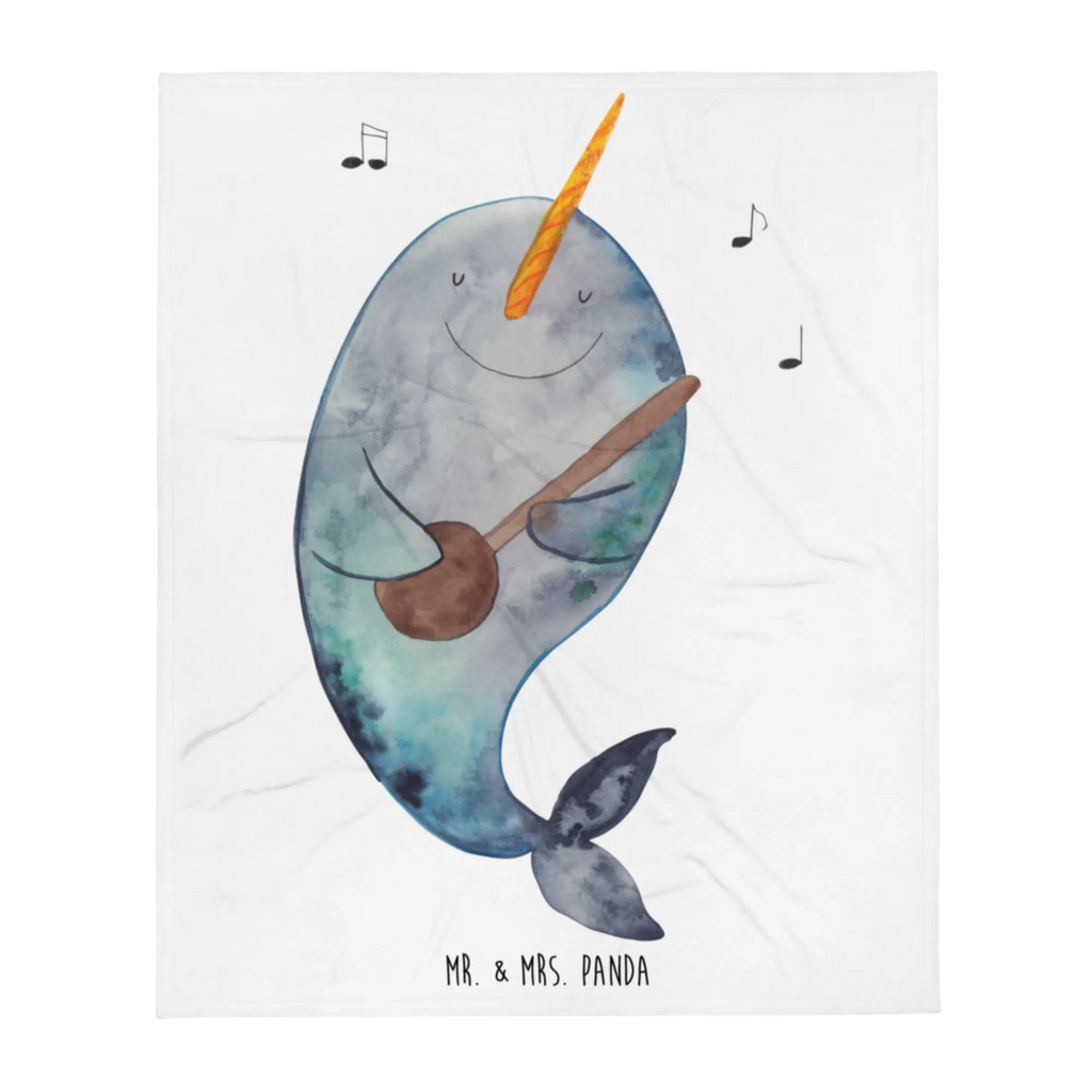 Kuscheldecke Narwal Gitarre Wolldecke, Wohndecke, Sofadecke, Tagesdecke, Decke, Meerestiere, Meer, Urlaub, Wal, Gespräche, Frust, Tanzen, Problemlösung, Gitarre, Probleme, Narwal