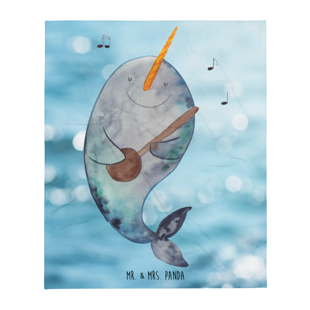 Kuscheldecke Narwal Gitarre Wolldecke, Wohndecke, Sofadecke, Tagesdecke, Decke, Meerestiere, Meer, Urlaub, Wal, Gespräche, Frust, Tanzen, Problemlösung, Gitarre, Probleme, Narwal