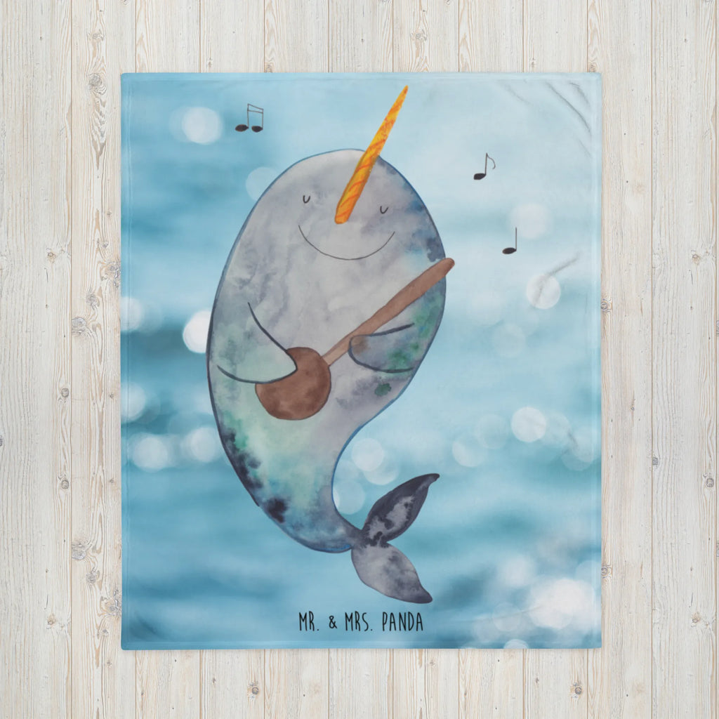 Kuscheldecke Narwal Gitarre Wolldecke, Wohndecke, Sofadecke, Tagesdecke, Decke, Meerestiere, Meer, Urlaub, Wal, Gespräche, Frust, Tanzen, Problemlösung, Gitarre, Probleme, Narwal