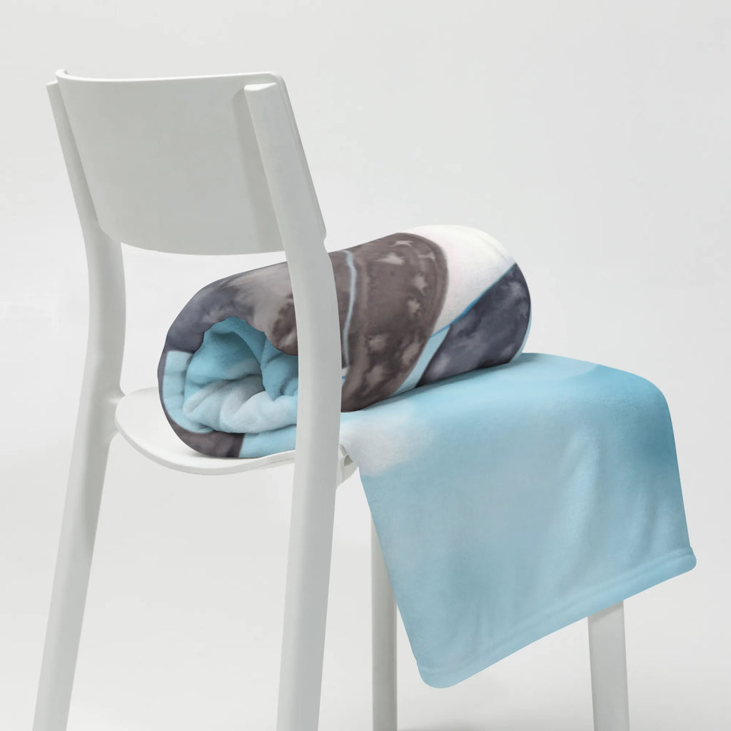 Kuscheldecke Orca Wohndecke, Decke, Sofadecke, Tagesdecke, Wolldecke, Meerestiere, Meer, Urlaub, Startup, Möglichkeiten, Orcas, Killerwal, Neustart, Selbstliebe, Wal, Orca, Motivation, Büro, Arbeit