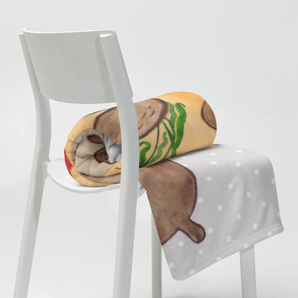 Kuscheldecke Otter Blumenstrauß Tagesdecke, Decke, Sofadecke, Wolldecke, Wohndecke, Otter, Fischotter, Seeotter, Otter Seeotter See Otter