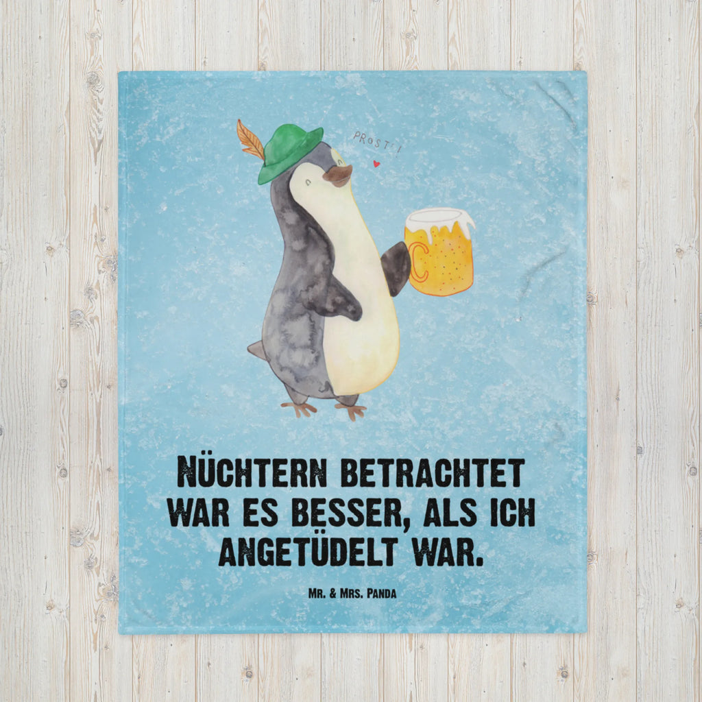 Kuscheldecke Pinguin Bier Sofadecke, Wohndecke, Tagesdecke, Wolldecke, Decke, Pinguin, Pinguine, Bier, Oktoberfest
