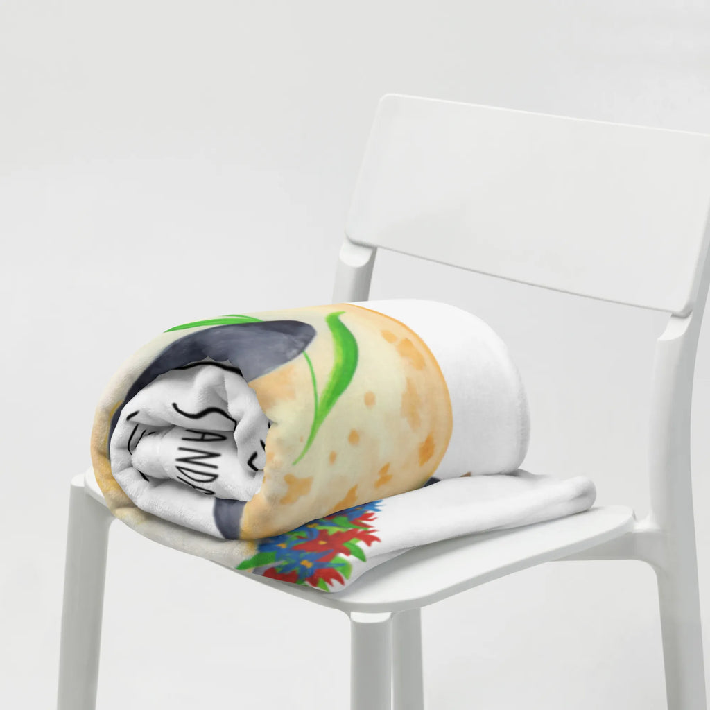 Kuscheldecke Pinguin Blumen Wolldecke, Sofadecke, Tagesdecke, Decke, Wohndecke, Pinguin, Motivation, Pinguine, Leben, Lebensziele, Liebeskummer, Geschenkidee, Wünsche, Blumenkranz, Lebenslust, Ziele, Universum