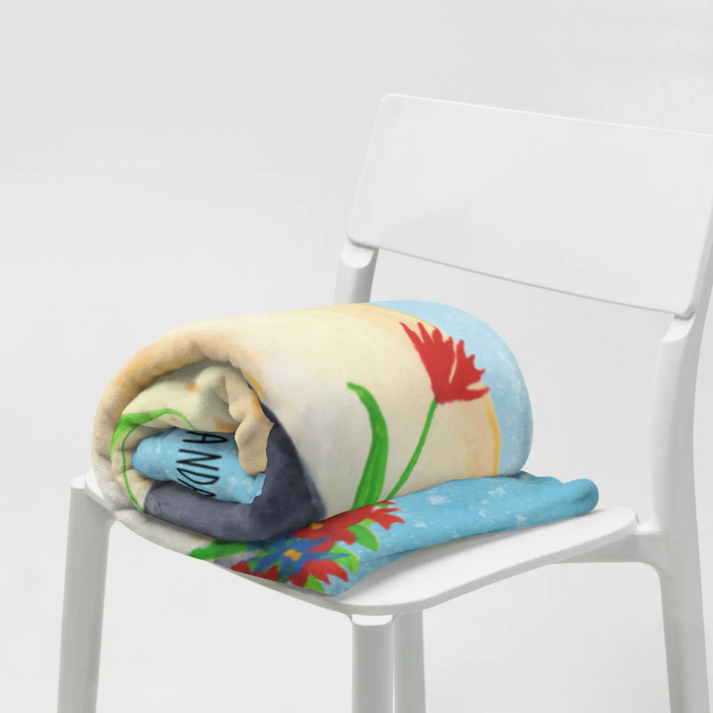 Kuscheldecke Pinguin Blumen Wolldecke, Sofadecke, Tagesdecke, Decke, Wohndecke, Pinguin, Motivation, Pinguine, Leben, Lebensziele, Liebeskummer, Geschenkidee, Wünsche, Blumenkranz, Lebenslust, Ziele, Universum