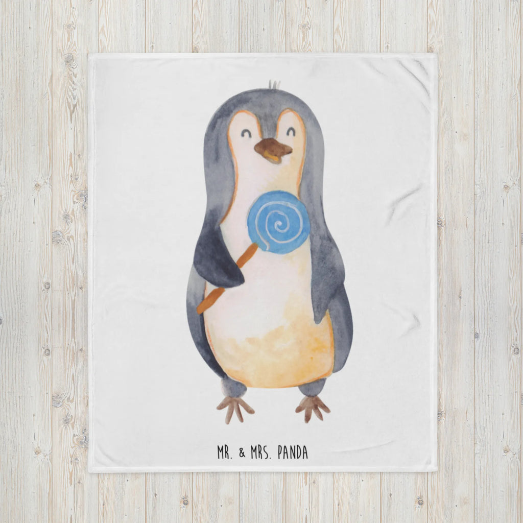 Kuscheldecke Pinguin Lolli Decke, Sofadecke, Tagesdecke, Wolldecke, Wohndecke, Pinguin, Pinguine, Rabauke, Spruch, Gauner, Süßigkeiten, Blödsinn, Ganove, Rebell, Lolli