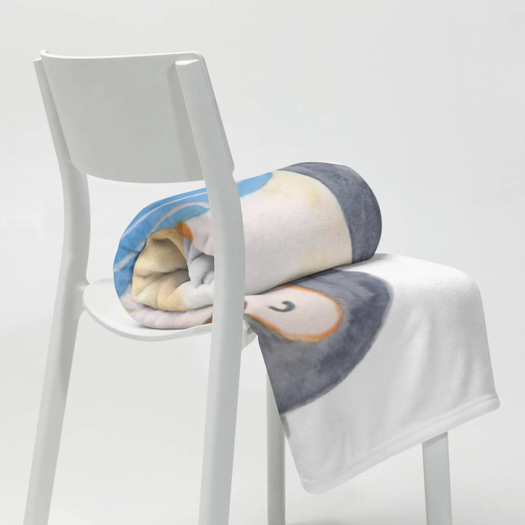 Kuscheldecke Pinguin Lolli Decke, Sofadecke, Tagesdecke, Wolldecke, Wohndecke, Pinguin, Pinguine, Rabauke, Spruch, Gauner, Süßigkeiten, Blödsinn, Ganove, Rebell, Lolli