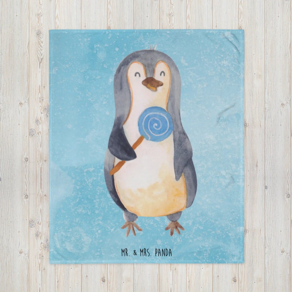 Kuscheldecke Pinguin Lolli Decke, Sofadecke, Tagesdecke, Wolldecke, Wohndecke, Pinguin, Pinguine, Rabauke, Spruch, Gauner, Süßigkeiten, Blödsinn, Ganove, Rebell, Lolli