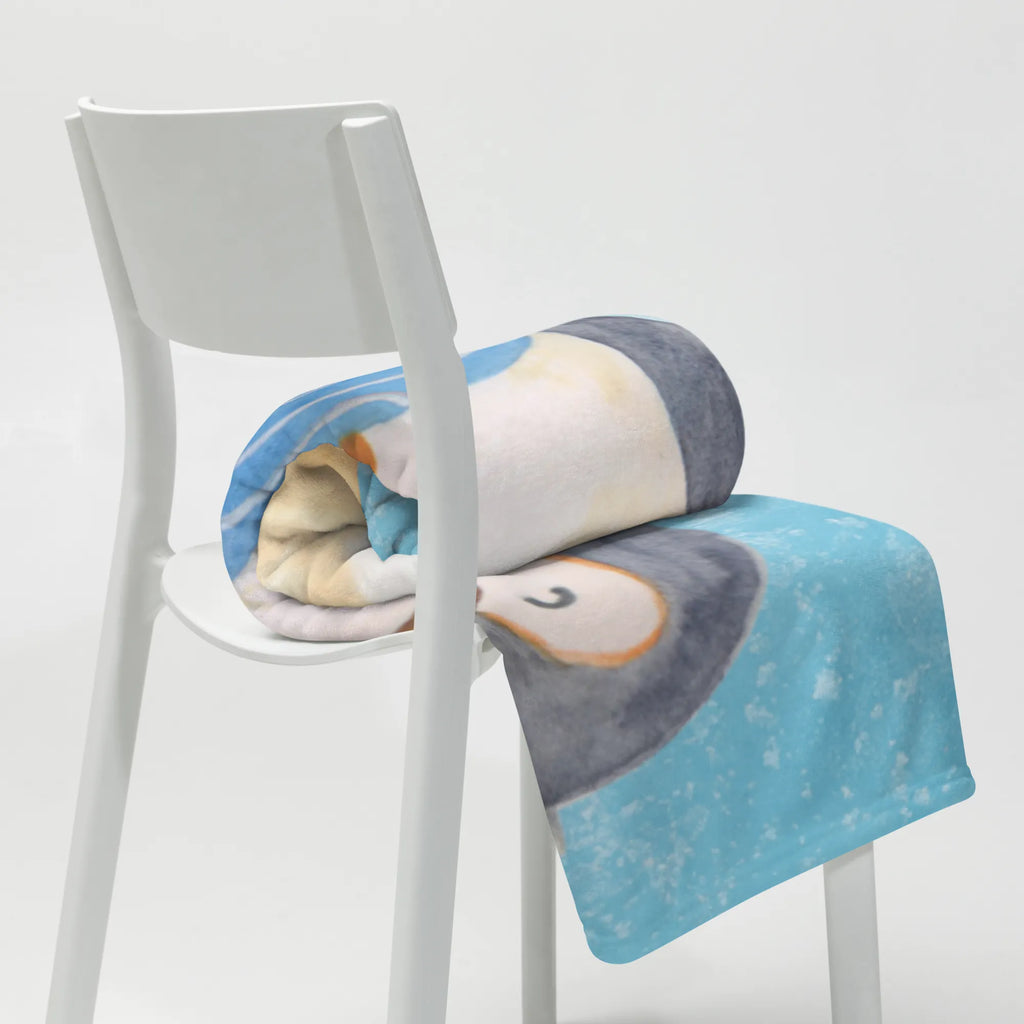 Kuscheldecke Pinguin Lolli Decke, Sofadecke, Tagesdecke, Wolldecke, Wohndecke, Pinguin, Pinguine, Rabauke, Spruch, Gauner, Süßigkeiten, Blödsinn, Ganove, Rebell, Lolli