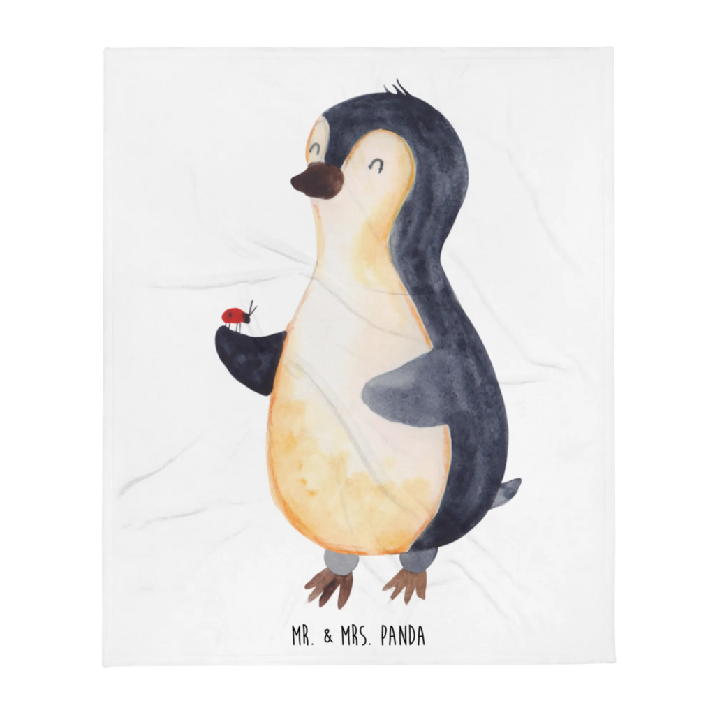 Koc Pingwin biedronka Wolldecke, Sofadecke, Decke, Wohndecke, Tagesdecke, Pinguin, Marienkäfer, Liebe, Lebensfreude, Glück, Freude, Pinguine, Wunder