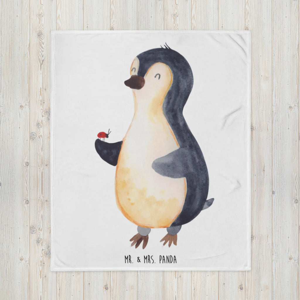 Koc Pingwin biedronka Wolldecke, Sofadecke, Decke, Wohndecke, Tagesdecke, Pinguin, Marienkäfer, Liebe, Lebensfreude, Glück, Freude, Pinguine, Wunder