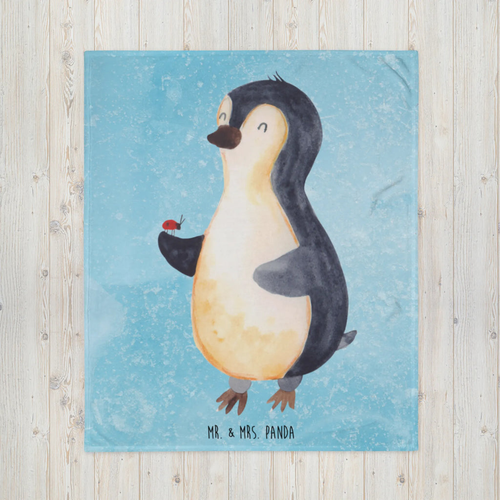 Koc Pingwin biedronka Wolldecke, Sofadecke, Decke, Wohndecke, Tagesdecke, Pinguin, Marienkäfer, Liebe, Lebensfreude, Glück, Freude, Pinguine, Wunder
