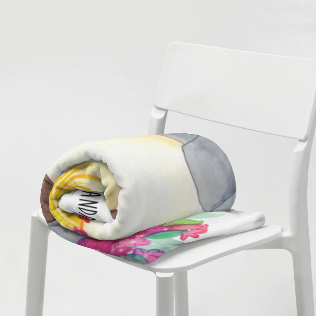 Koc Pingwin z Kokosem Decke, Tagesdecke, Wohndecke, Wolldecke, Sofadecke, Pinguin, Aloha, Urlaub, Hawaii, Kokosnuss, Pinguine