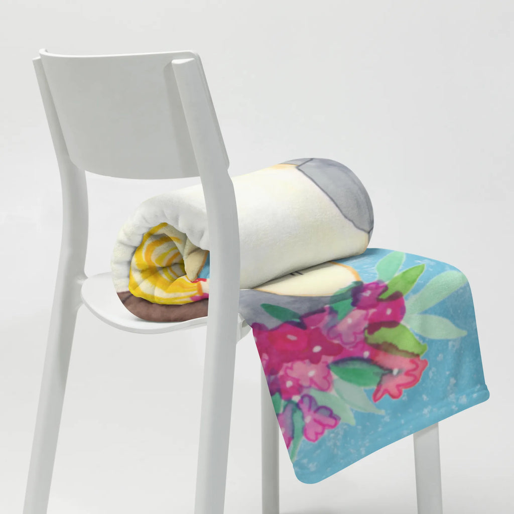 Koc Pingwin z Kokosem Decke, Tagesdecke, Wohndecke, Wolldecke, Sofadecke, Pinguin, Aloha, Urlaub, Hawaii, Kokosnuss, Pinguine