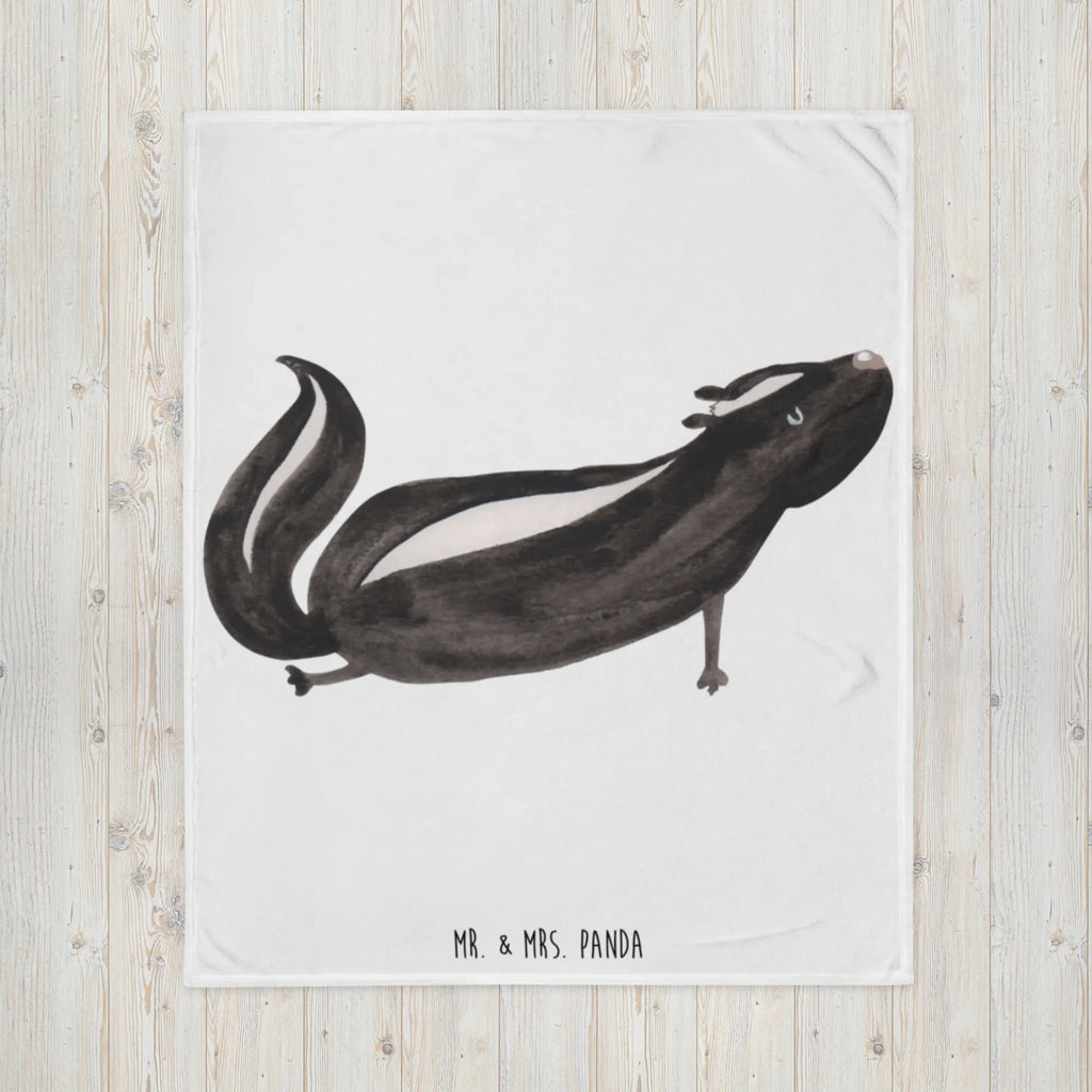 Kuscheldecke Stinktier Yoga Tagesdecke, Wohndecke, Wolldecke, Sofadecke, Decke, Stinktier, Skunk, Raubtier, Stinker, Liebe, Lache, Lebe, Yoga, Stinki, Namaste, Wildtier