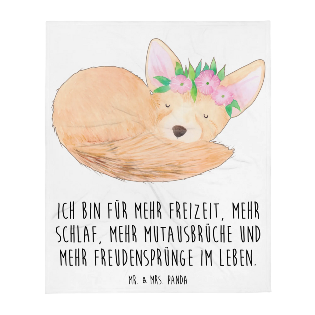 Kuscheldecke Wüstenfuchs Blumenkranz Jahrestagsgeschenk, Entspannen, Decke, Kinderdecke, Sofadecke, Wohndecke, Dekodecke, Schmusedecke, Gemütlich, Wolldecke, Tagesdecke, Mikrofaser Decke, Wohnzimmerdecke, Kuschelfleecedecke, Dekoration, Kuscheldecke XXL, Fleecedecke, Weihnachtsgeschenk, Afrika, Wildtiere, Glücklich, Wüstenfuchs, Blumenkranz, Wüste, Blumen