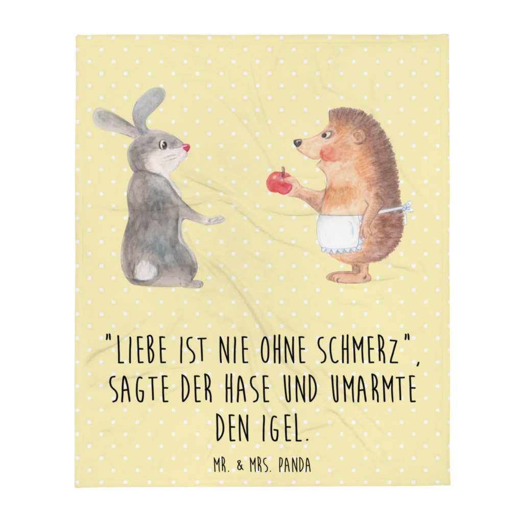 Kuscheldecke Liebe ist nie ohne Schmerz Tagesdecke, Wolldecke, Wohndecke, Sofadecke, Decke, Tiermotive, Gute Laune, lustige Sprüche, Tiere, Liebe Spruch, Trennungsschmerz, Spruch romantisch, Herzschmerz, Trösten, Hase, Liebeskummer Geschenk, Igel, Igel und Hase