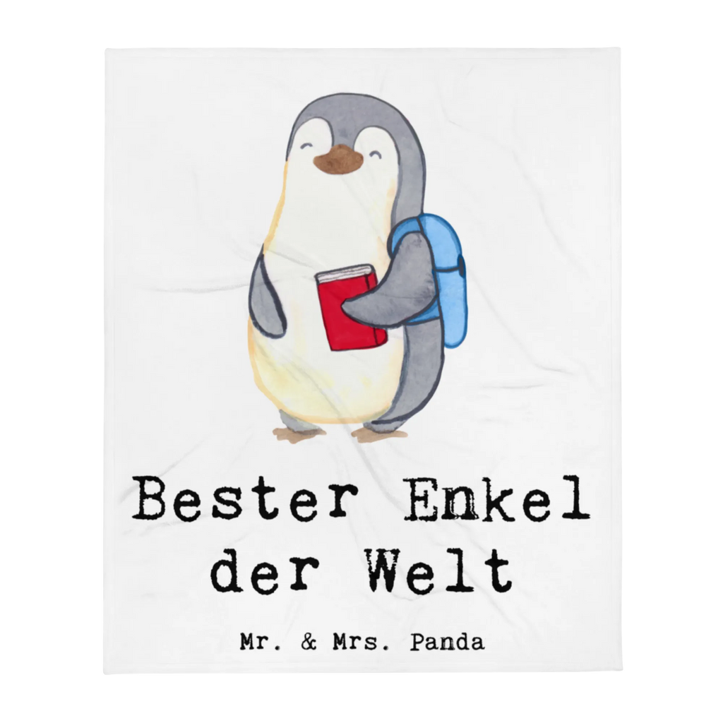 Koc pingwin Najlepszy wnuk na świecie dla, Dziękuję, Prezent, Wręczyć, Urodziny, Prezent urodzinowy, Pomysł na prezent, Podziękować, Upominek, Sprawić radość, Tip na prezent