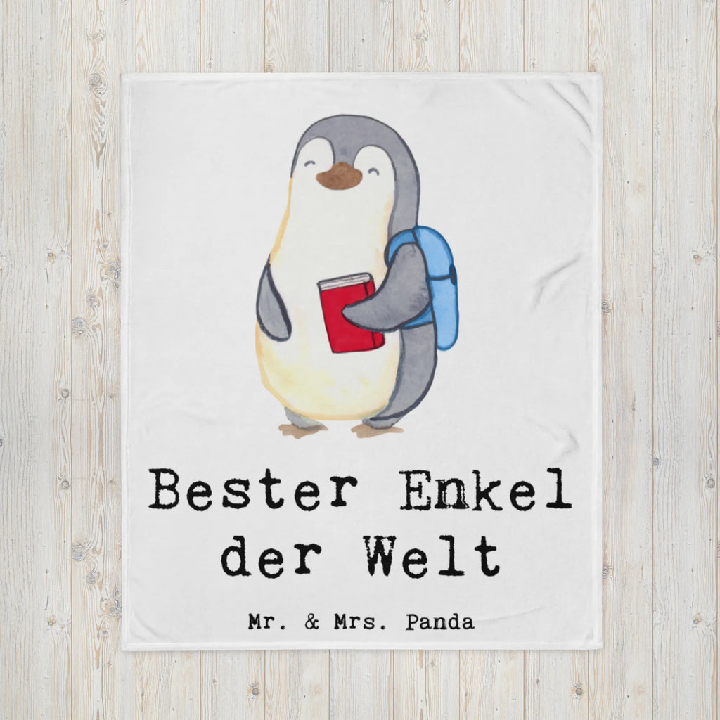 Koc pingwin Najlepszy wnuk na świecie dla, Dziękuję, Prezent, Wręczyć, Urodziny, Prezent urodzinowy, Pomysł na prezent, Podziękować, Upominek, Sprawić radość, Tip na prezent