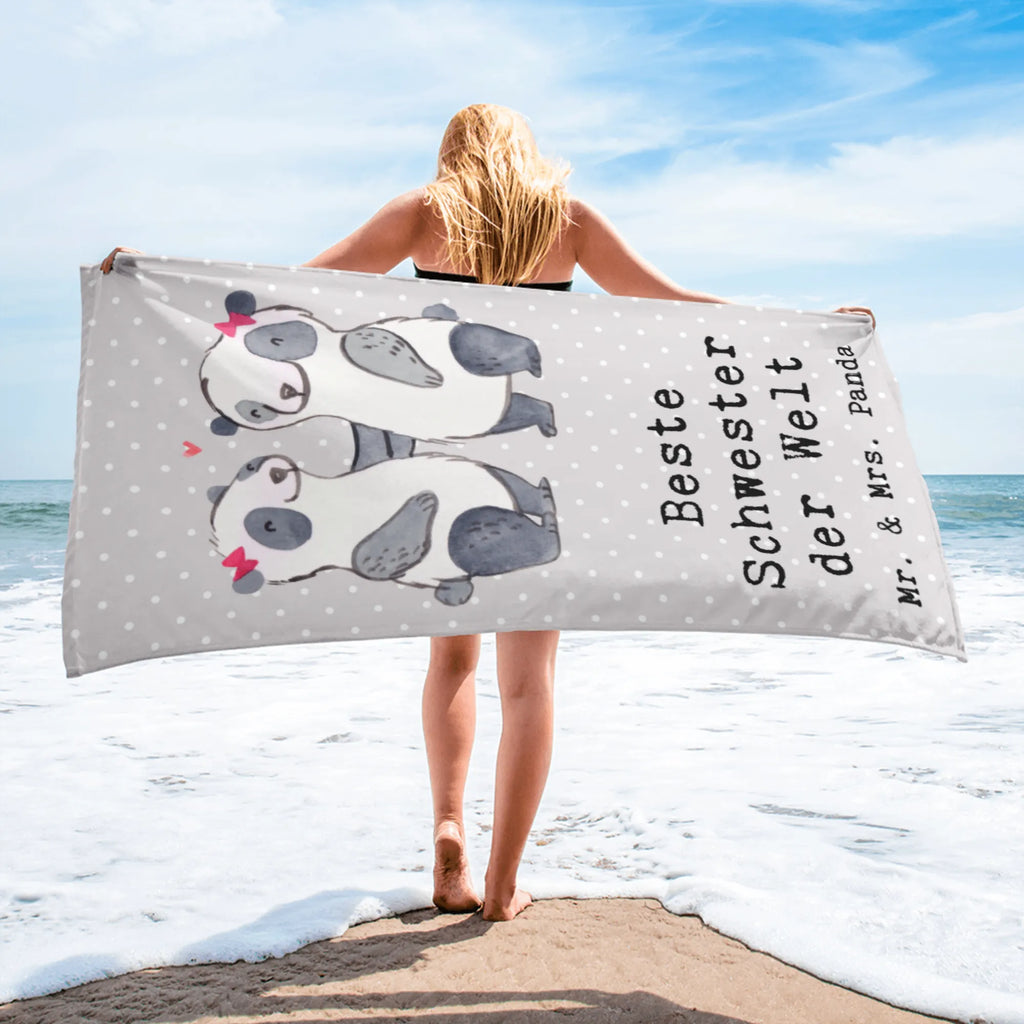 XL bath towel panda best sister in the world XL bath towel, luxury bath sheet, spa towel, oversized towel, large beach towel, extra large swim towel, for, thank you, gift, giving, birthday, birthday present, gift idea, souvenir, make you happy, gift tip, Sisters, Sister, Best, Trifle, Daughter, Children, Gift, Family, Siblings, Love