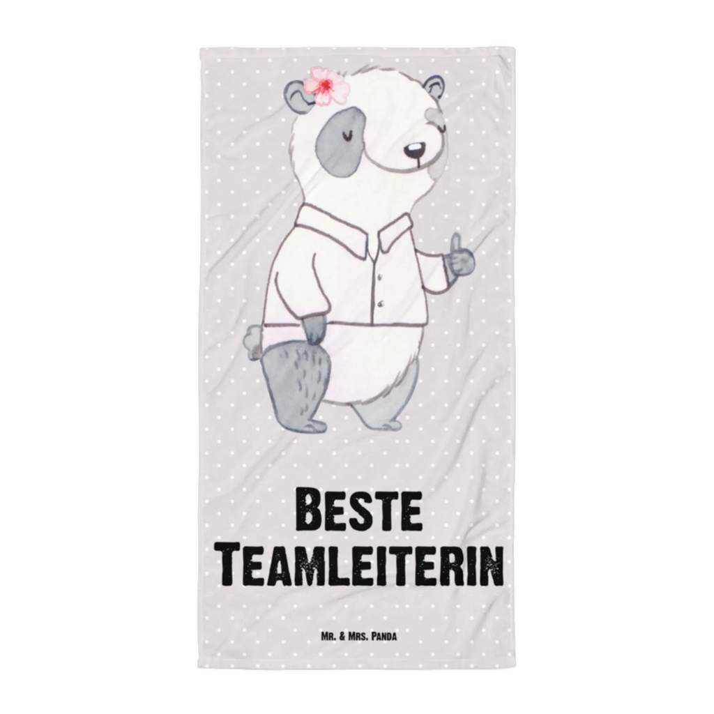 XL bath towel panda Best Team Leader large beach towel, spa towel, oversized towel, luxury bath sheet, extra large swim towel, XL bath towel, for, thank you, gift, giving, birthday, birthday present, gift idea, souvenir, make you happy, gift tip, supervisor, boss, seminar leader, farewell gift, manager, group leader, colleague, farewell, retirement, Team leader